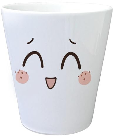 speecheese Kawaii-Gesicht Blumentopf Variante 3 EIN bunter Pflanzentopf mit niedlichem Gesicht für Manga- und Animefans Kawaii Blumentopf süßer Manga Übertopf japanischer Anime Teenager