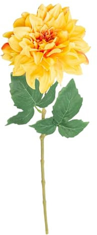 Tainrunse Flor de simulación de accesorios para fotos, hermosa dalia de estilo chino, flor falsa amarilla