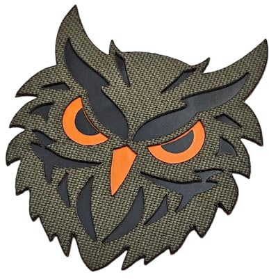 Eule Tactical Night Hunter Lasercut Aufnäher Morale [Ranger Green] Klettverschluss