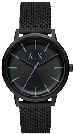 Armani Exchange Watch for Men, Quartz Movement and 42mm Case Size with Stainless Steel, Leather or Silicone Strap