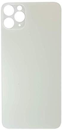 fonefunshop Glass Back Compatible With iPhone 11 Pro Max Plain in White