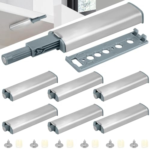 CODIRATO 6 Stück Push to Open Drucktüröffner Magnetische Schrank Türöffner Schranktür Dämpfer Magnet Druckschnäpper Möbel Türschloss Oeffner Schubladen Möbel Druckverschluss für Schrank Möbeltür