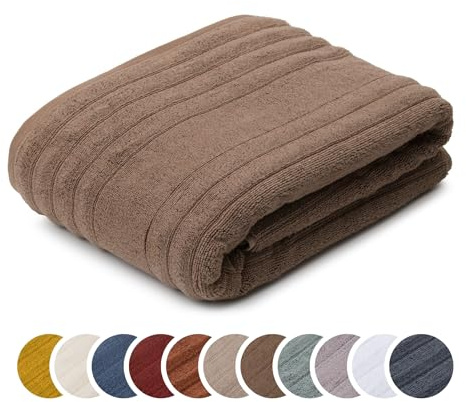 liebling Badetuch Luxus Bio Baumwolle, Serie Marseille, 770 gr. / m², 100 x 150 cm, Ökotex, 60 Grad, saugstark, schnelltrocknend, Farbe: Stein