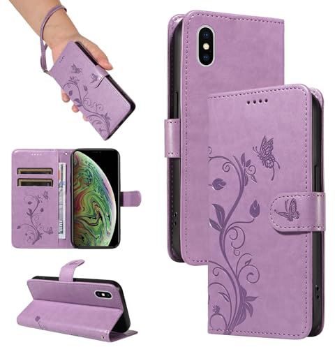 SRISHP Cover per iPhone XS/iPhone X Custodia, Viola