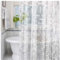 Lemon Cloud Tenda da Doccia Antimuffa – Trasparente con Peso Magneti Inferiori, 240 x 180 cm PEVA, Impermeabile Geometrica per Vasca da Bagno con 16 Anelli