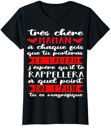 Maman On T' Aime Cadeau Fête Des Mères Amour T-Shirt