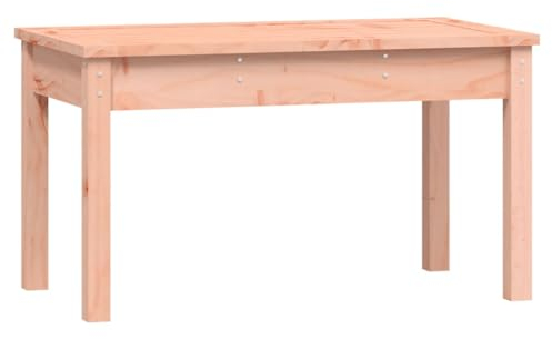 Makastle Gartenbank wetterfest Holzbank Sitzfläche Sitzbank ohne Rückenlehne Outdoor Hockerbank Parkbank Gartenmöbel für Innen und Außen, 80x44x45 cm Massivholz Douglasie