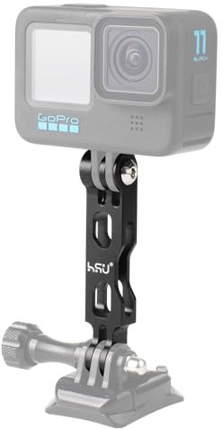 HSU Extension Arm for GoPro, Aluminum Alloy Camera Mount with 1/4 Screw Hole for most Action Cameras (8.5cm)