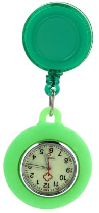 VALICLUD 2stücke Klinik Uhr Für Pflegekräfte Leuchtende Quarz-taschenuhr Mit Silikonhülle Tragbare Clip-Uhr Für Ärzte Und Studenten Praktisches Für Medizinisches Personal Elegantes