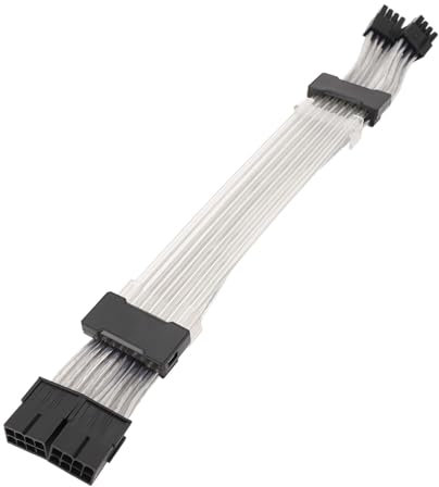 RGB-GPU-Kabel, 2 X 8-poliges ARGB-GPU-Stromverlängerungskabel, 33 cm, Unterstützt 5 V, 3-polige ARGB-Synchronisierung, 2 X 8 PIN auf 2 X 8 PIN, 4-seitiges Leuchtendes