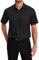 HISDERN Mens Shirts Short Sleeve Black Dress Shirts Casual Smart Non Iron Shirts Regular Fit Button Down Shirt for Formal Busniess XL