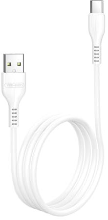 VEN-DENS USB to Type-C Charging Cable 2A, 1 Metre (100cm), Fast Charging & High-Speed Data Transfer,Compatible with Android Phones,iPhone 15 and iPhone 16, Samsung, Tablets & Laptops - White