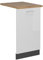 Vicco Tapa del lavavajillas R-Line, Blanco Alto Brillo, 45 cm, ET Roble