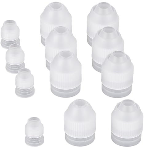 FSSTUD Lot de 12 coupleurs de poche à douille en plastique de taille standard pour décoration de gâteaux, glaçage, douille et coupleur de buse pour dessert