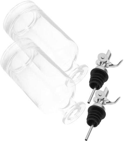 Gatuida 2piezas Dosificador Aceite Spray Botellas Para Aceite y Vinagre Recipiente Transparente