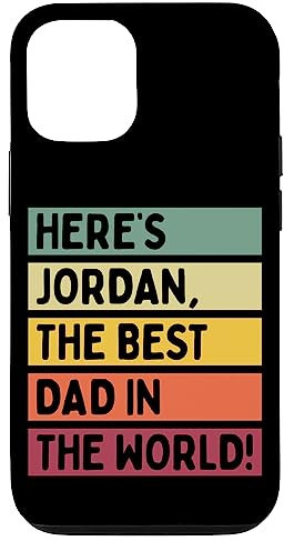 Hier ist Jordan, der beste Vater der Welt, Vatertag, Retro Hülle für iPhone 12/12 Pro