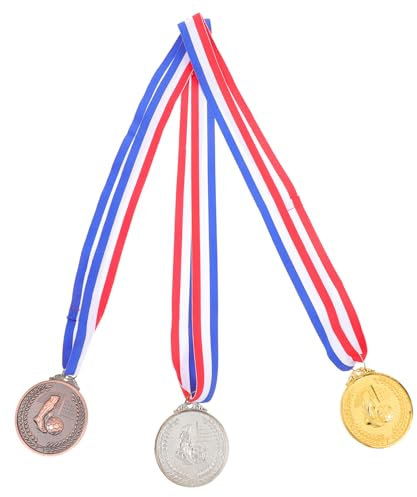 Toyvian 3stücke Metallmedaillen Für Fußballwettbewerbe Geprägte Sport-partygeschenke Auszeichnungsmedaillen Aus Zinklegierung Für Sportveranstaltungen