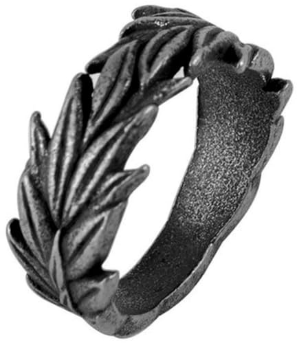 Jpltlvy Antiker Titanstahl Herrenring Unikat Pflanze Weizen Design Als Geschenk geeignet