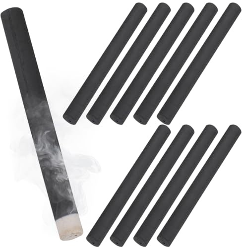 GANAZONO Rauchfreie Moxa Stäbchen 10 Stück 1,2 x 12cm Handgefertigte Moxarollen Aus Beifuß Für Moxibustion Zur Schmerzlinderung Und Wärmebehandlung