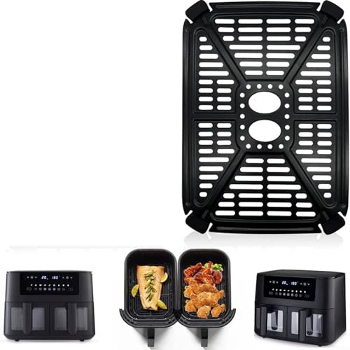Air Fryer Grill Pan for 2 Drawers Air Fryer, Replacement Air Fryer Crisper Plate Grill Plate Tray Accessories(1pcs)