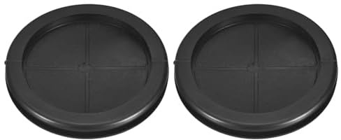 Unifizz 2Pcs Rubber Grommets 3-1/8(80mm) Drill Hole, 2-3/4(70mm) Double-Sided Hole Plug Ring Gaskets for Cable, Cord Protection Worktops, Cabinets, Appliances and Electrical Panels, Black