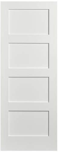 Internal Shaker Door White Primed Solid Core Interior Door for Bedrooms and Living Rooms