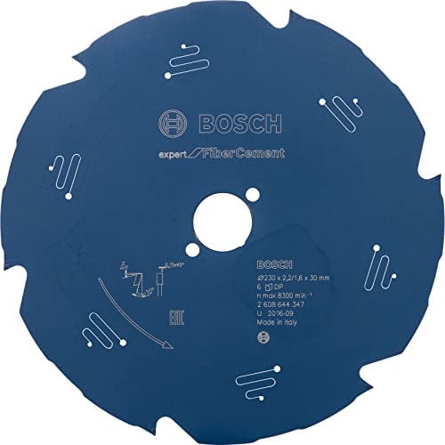 Bosch Professional 1x Kreissägeblatt Expert for Fiber Cement (für Faserzement, Sägeblatt Ø 230 x 30 x 2,2 mm, Zähne 6, Zubehör Kreissäge)