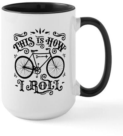 CafePress Funny Cycling Large Mug 15 oz (444 ml) Ceramic Coffee Mug