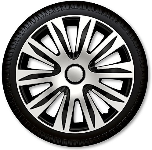 4 Radkappen Radzierblenden Nardo Silver & Black - 4-er Set (14 Zoll)