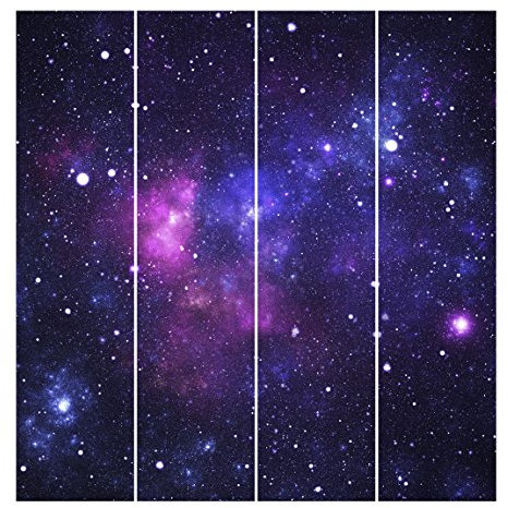 Bilderwelten Schiebegardinen Galaxie - 4 Flächenvorhänge Deckenhalterung, 4X á 250 x 60cm