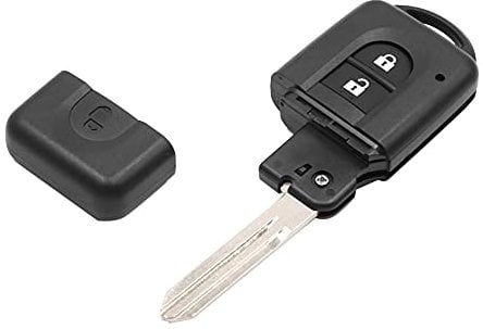 sourcing map 2 Button Key Fob Remote Case and Uncut Key for Nissan Micra Xtrail