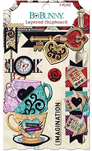 Bo Bunny 7310347 Chipboard Embellishment, Multi-Colour