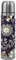Mnsruu Retro Floral Design Isolierte Wasserflasche Thermoskanne Edelstahl Doppelwandig Auslaufsicher Vakuum Reisekaffeetasse Echtes Leder Abdeckung 500 ml