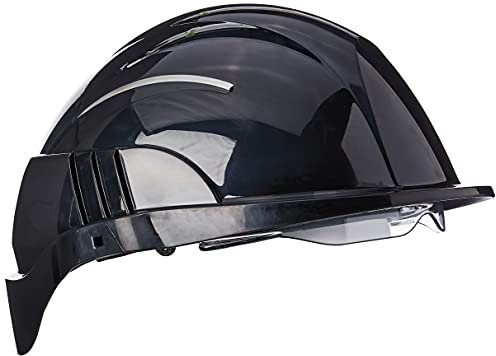 Centurion CNS10PLUSEBLA VISION PLUS SAFETY HELMET BLACK C/W INTEGRATED VISOR