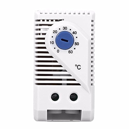 Termostato Compacto de 0 a 60 ℃, Controlador de Temperatura eléctrico Ajustable mecánico (botón Azul)