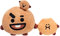 Aurora 61330 SHOOKY BTS Plüschtier, Braun - Offizielles BT21- Merchandising