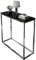 lukmebel Modean II Console de Coiffeuse Blanc Brillant et Noir 100 cm