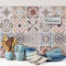 RE-COVERTILES - Pegatinas para Azulejos de Baño y Cocina 24 Piezas 10x10 cm - PS00058 Decoración de Pared en PVC Azulejos Mosaico Impermeables Estilo Cementina Azulejos