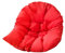 Hängesessel Kissen, Schaukel Hängendes Ei Rattan Stuhl Kissen Garten Patio Kissenbezug Auflage Für Polyrattan/Rattan Hängeschaukel, Hängekorb, Schaukel Korb, Rückenkissen (Rot)