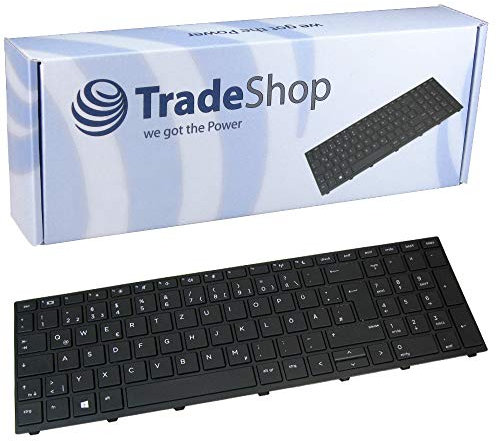 Trade-Shop Original Laptop Tastatur Ersatz für HP ProBook 450 455 470 G5 Serie ersetzt NSK-XK0SQ 9Z.NEFSQ.00G (Deutsches Tastaturlayout/Rahmen Schwarz/QWERTZ Deutsch)