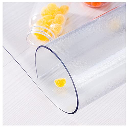 SDAFDPro Mantel Transparente Placa De Cristal Protector Suelo 1.5 mm/2 mm/3mm Aceite Impermeable Mesa De Comedor Tapete para Mesa De Centro Encimera de Vidrio (Grosor:3mm,Talla:80x140cm/31.5x55.1in)