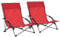 vidaXL 2X Strandstuhl Klappbar Gartenstuhl Campingstuhl Faltstuhl Stuhl Klappstuhl Anglerstuhl Regiestuhl Angelstuhl Outdoor Rot Stoff