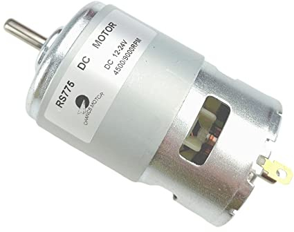 CHANCS motore elettrico DC 775 DC 12V/24V D-albero 4500RPM 9000RPM 5mm albero DC motore ad alta potenza ad alta coppia per parti fai da te