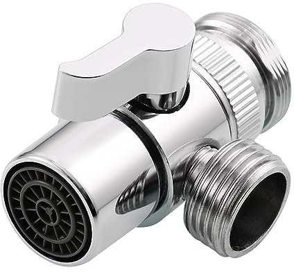 Tecmolog 3-Wege Diverter Ventil Messing Wasserhahn Umschaltventil Mit M22 Zu M24 Adapter, Ersatzteile, SBA021