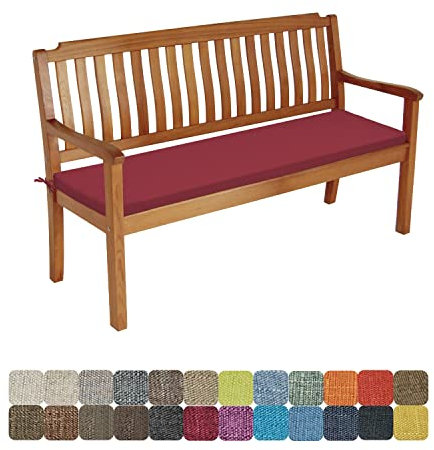 WTHYGB Bankauflage Sitzkissen Bankkissen 110 X 45 X 5CM Waschbar Abnehmbarem Stuhlkissen rutschfeste Gartenbankauflage Auflage für Gartenbank Terrasse Schaukel Gartenmöbel -Rot