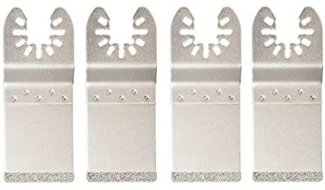Ettonsun 4 Pcs Diamond Oscillating Tool Blade, Flush Cutting Oscillating Multitool Saw Blades for Grout Removal, Cleaning Mortar