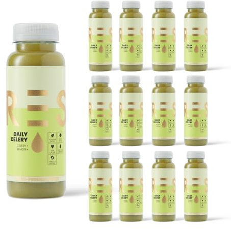 PRESS Healthfoods, 12 x 250ml Celery Juice, Cold Pressed Juice, Containing Celery Spinach & Lemon, Green superfood, Vegan Friendly