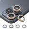 BISLINKS Bling Diamond Camera Lens Ring Cover Protector Tempered Glass Gold Compatible With iPhone 13 Pro Max