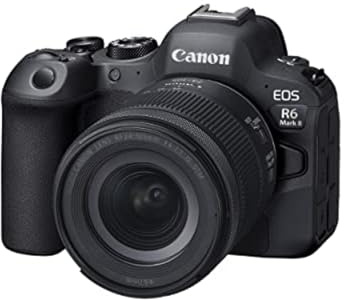 Canon EOS R6 Mark II Mirrorless Camera RF24-105mm F4-7.1 is STM Lens Kit, Full-Frame Hybrid Camera, 24.2 Megapixel CMOS Sensor, Photo and Video Capabilities, Black