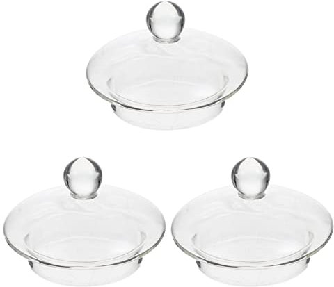 3Pcs Glass Teapot Lid Replacement - 7.5Cm Transparent Tea Kettle Cover for Home Use, Practical and Convenient